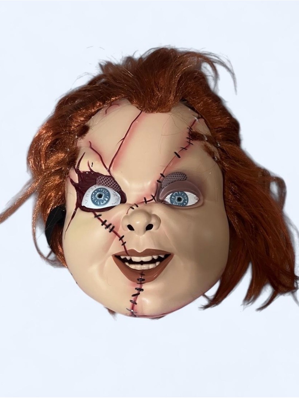 Kids Red-Haired Scary Doll Mask for Costume Play